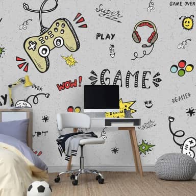 Papel de Parede Video Game para Quarto Gamer Painel 9m²
