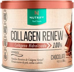 Nutrify - Collagen Renew Chocolate 300G - Colágeno Hidrolisado Verisol - Saúde e Beleza - Sabor Chocolate