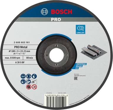 Bosch Disco de corte PRO Metal 180x3,0mm Deprimido