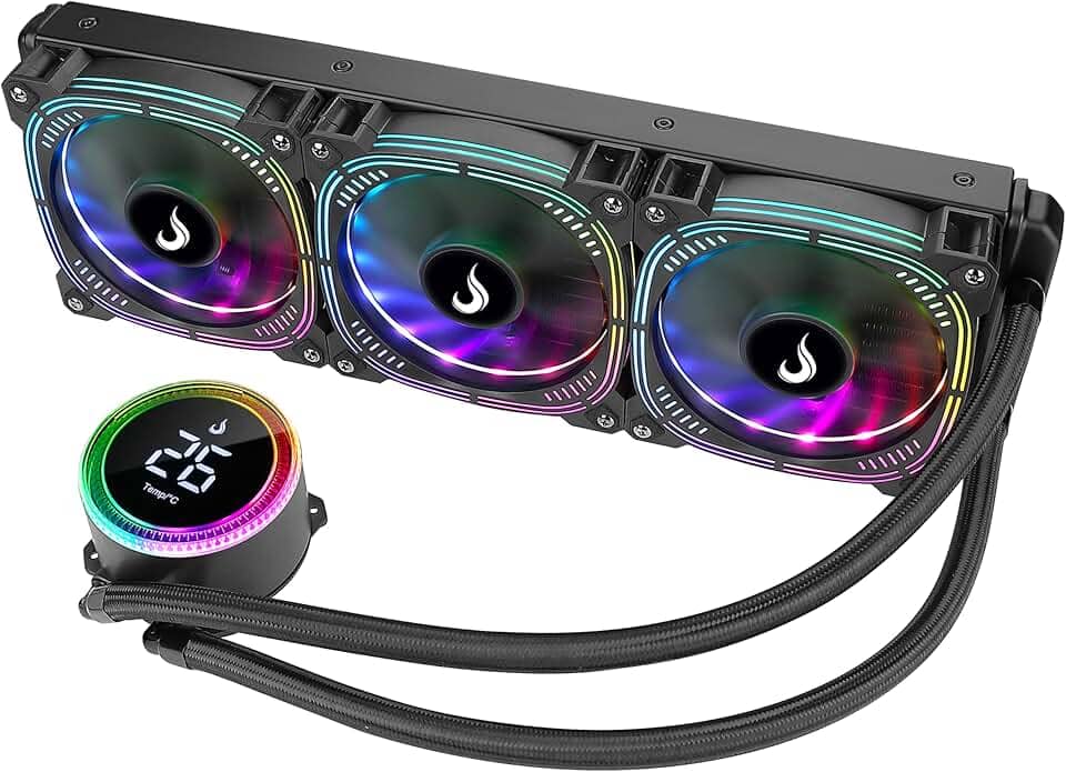Water Cooler 360mm | Rise Mode | Aura Ice Black Argb