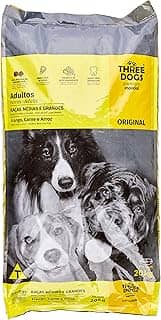 A Ração Three Dogs Original Frango, Carne e Arroz para Cães Adultos Raças Médias e Grandes Biofresh Para Todas Médio Adulto, Sabor Frango 20kg