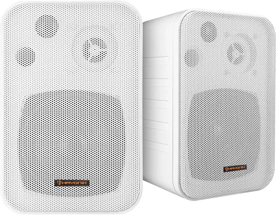 HAYONIK, Caixa Passiva, 60W, 2 Vias, Woofer 4", Tweeter 0,5", Gabinete Polipropileno, Resp. Freq: 100-20Khz, 30W RMS, Suporte Incluso - MSB60NC Branca
