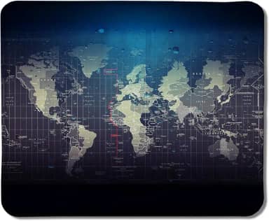 Tapete de mouse com mapa do mundo, mouse pads de mapa do mundo para mouse sem fio, computadores, laptop, acessórios de mesa, 9,5 x 7,9 polegadas