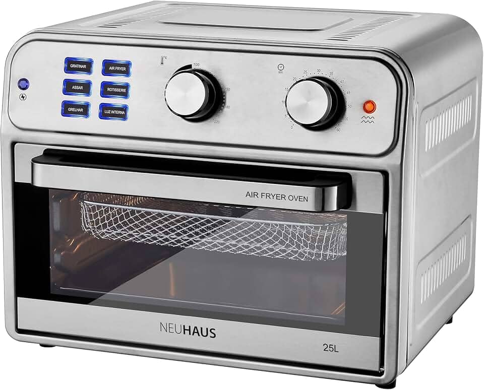 NEUHAUS FORNO OVEN FRYER COM ROTISSERIE INOX 25 LITROS XXL 2500W 127V