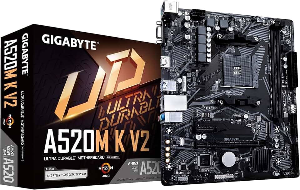 PLACA MAE GIGABYTE A520M K V2 (REV. 1.0) CHIPSET AMD A520 AM4, MATX, DDR4 - A520M K V2 1.0