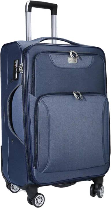 Mala de Bordo Expansiva em Poliéster - Mala de Viagem Pequena Cruzeiro (Azul Marinho)