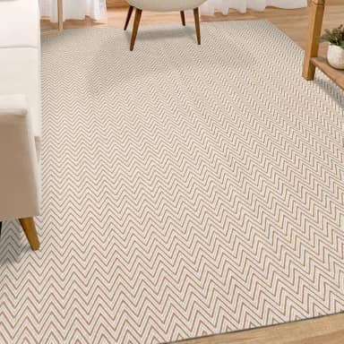 Tapete Sala Grande de Sisal com Algodão 2,00 x 3,00m Rústico Artesanal Antiderrapante Cor Palha Caramelo