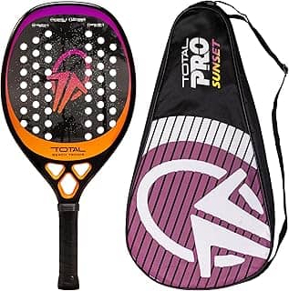 Raquete Beach Tennis Carbono 12k Total Pro Sunset + Capa | Leve e equilibrada | 1 ano de garantia