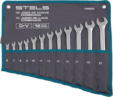 Stels Jogo De Chave Combinada Aço Cromo Vanadio 12 Peças (6 7 8