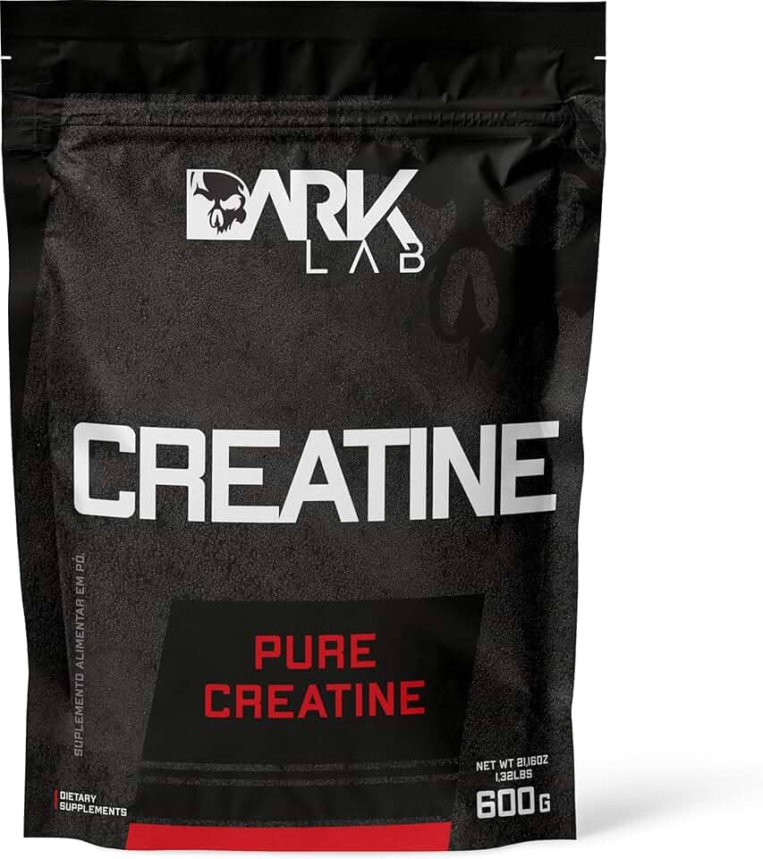 Creatina Pura Dark Lab 600g, Monohidratada 100% de Pureza, Sem Sabor