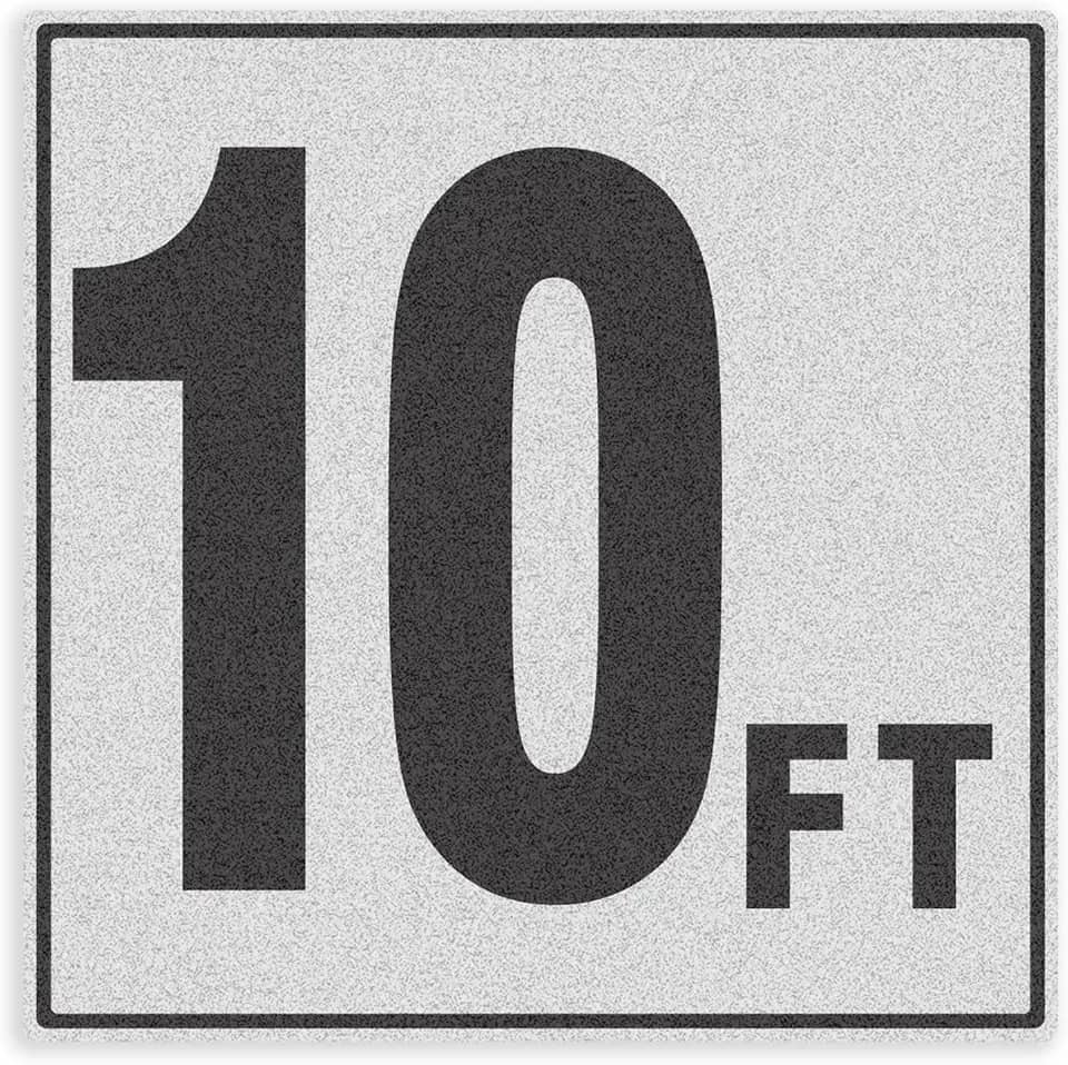 Marcadores de profundidade de piscina de 3 m - Joyfulmap 1 pacote de adesivos de vinil de 15 x 15 cm - marcadores de número de piscina adesivos - Sinalização de segurança para decks de piscina -