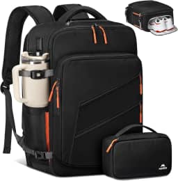 Mochila de item pessoal 45 x 35 x 20 cm com compartimento removível para sapatos, aprovada por companhias aéreas para viagem com estojo eletrônico, bolsa de bagagem leve para Spirit Airlines