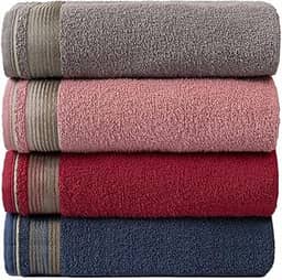 Kit Com 4 Toalhas Banhão Gigante Alta Absorção Sublime 70x150cm - KIT 1 (Gris/Rosa/Terracota/Azul)