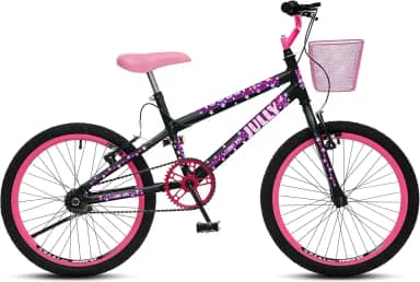 Colli Bike, Bicicleta Jully, Aro 20 Aero 36 Raias, freios V-Brake Dianteiro e Traseiro, Suporte de guidão Down Hill e Cestinha