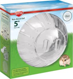 Bola de exercícios Kaytee Run-About para hamsters, 12,7 cm, transparente