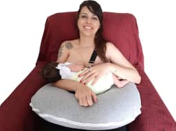 ALMOFADA DE AMAMENTAR MOLETOM CINZA - BEM FIRME!!!! BEBÊ QUERIDO