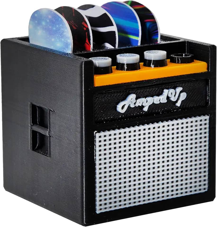 Pick-A-Palooza Mini suporte de palheta de amplificador de guitarra – exibição criativa para palhetas de guitarra, presente ideal para músicos, guitarristas e entusiastas da música, ótima decoração de
