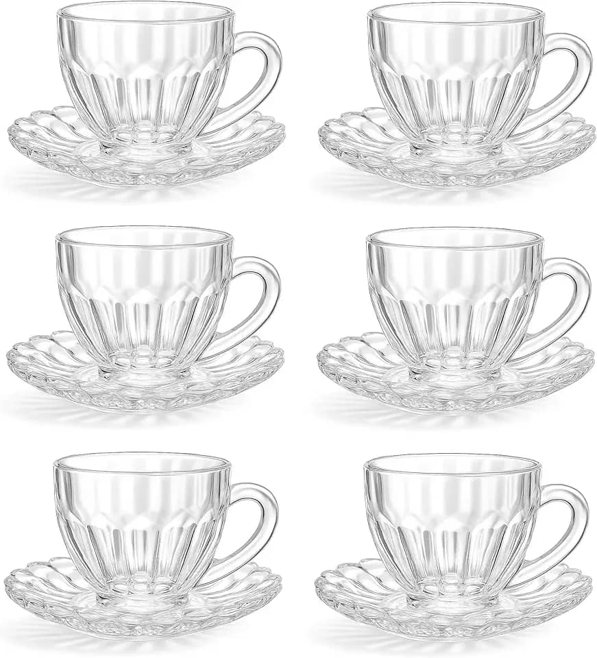 Jogo De Xícaras De Vidro Para Café Brasiliano 110ml 12 Peças