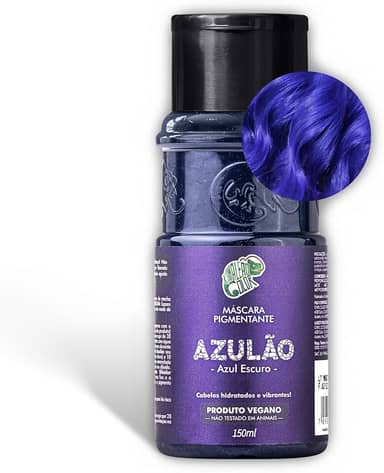 Kamaleão Color – Máscara Pigmentante Semi-Permanente, Azulão - Cores Vibrantes e Hidratação Intensa – Low Poo, Vegano, Cruelty Free – 150ml