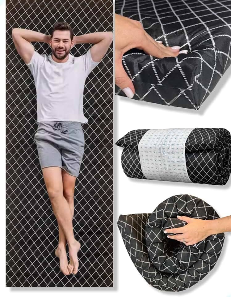 Colchonete Camping Portátil Kiero Solteiro 188x65x5 cm de Espuma D25 Dobrável Grosso pra dormir barraca acampamento pesca visita