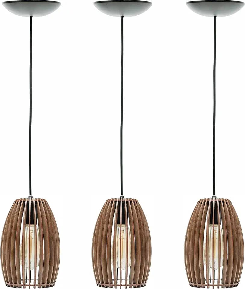 Kit 3 Luminárias Lustre Pendente de Teto Roma P (12x21cm)