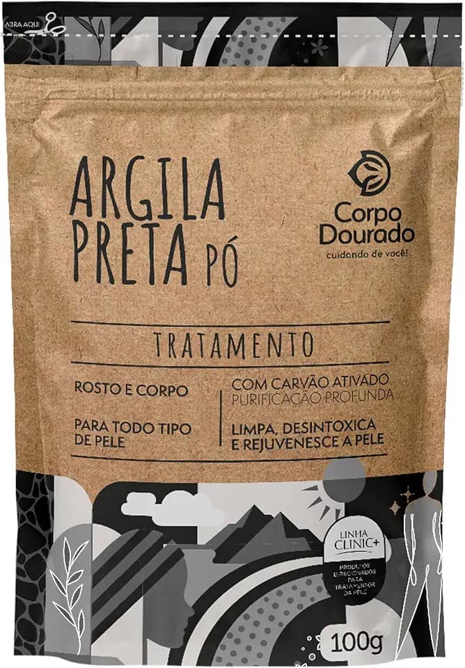 CORPO DOURADO ARGILA PO PRETA 100GR