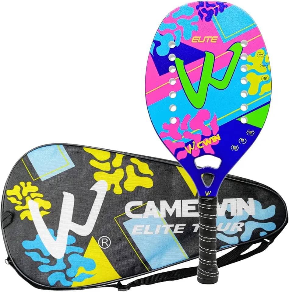 Raquete Beach Tennis Kids Infantil Criança Camewin Elite Colorido - Mais Leve E Fina - de 6 a 14 anos - Original no Brasil