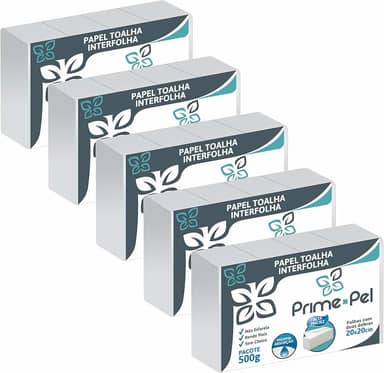 Papel Toalha Interfolha Branco Luxo Banheiro 5000 Folhas