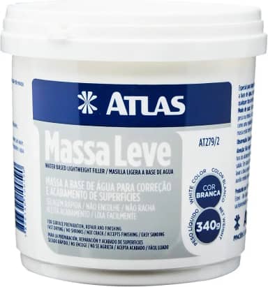 Massa Leve para Reparos 340G, Pincéis Atlas, AT279/2, pacote de 6
