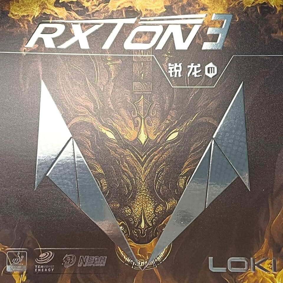 Borracha Rxton 3 para Tênis de Mesa, Atacante, 2.1mm, Selo ITTF, Velocidade e Efeito Máximos, Vermelha