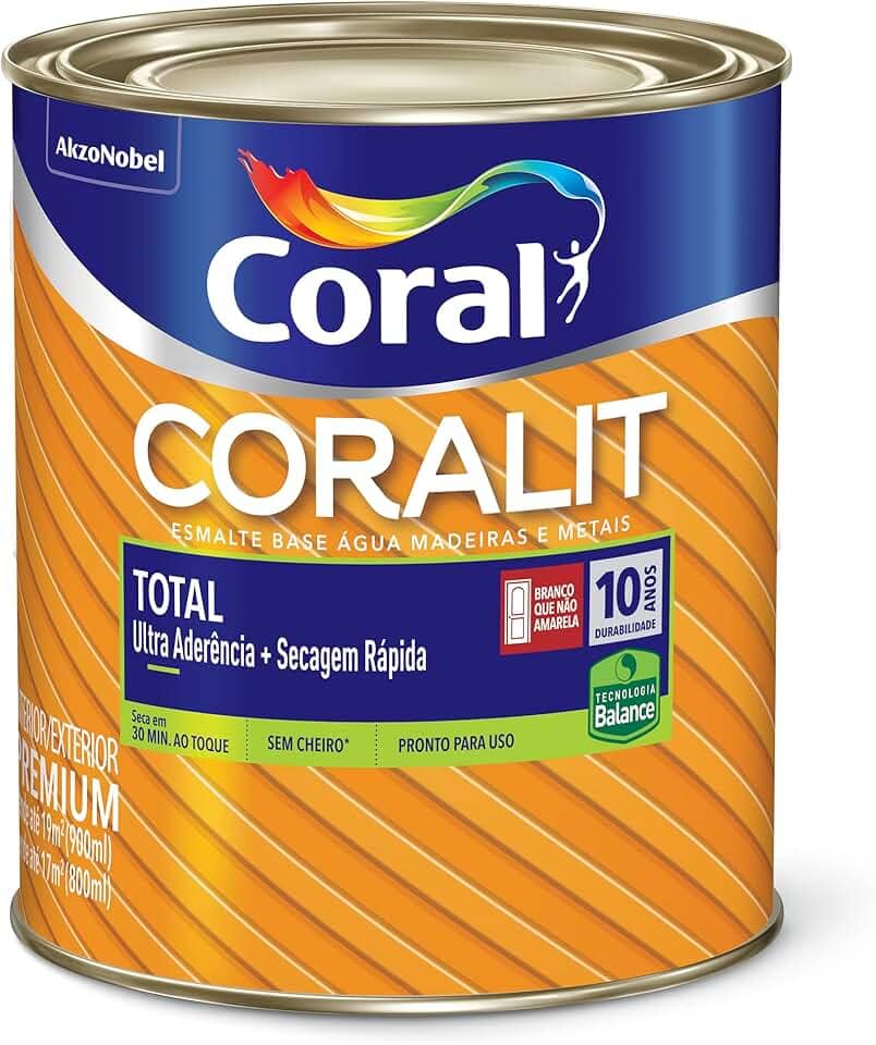 CORALIT TOTAL BRILHANTE BRANCO 900ML - CORAL