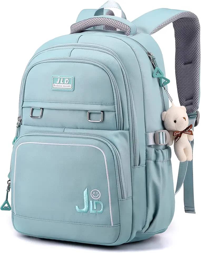 Mochila casual feminina de grande capacidade, bolsa escolar para estudantes, pode acomodar bolsa para laptop de 15,6 polegadas CUTBLAJAT-9502
