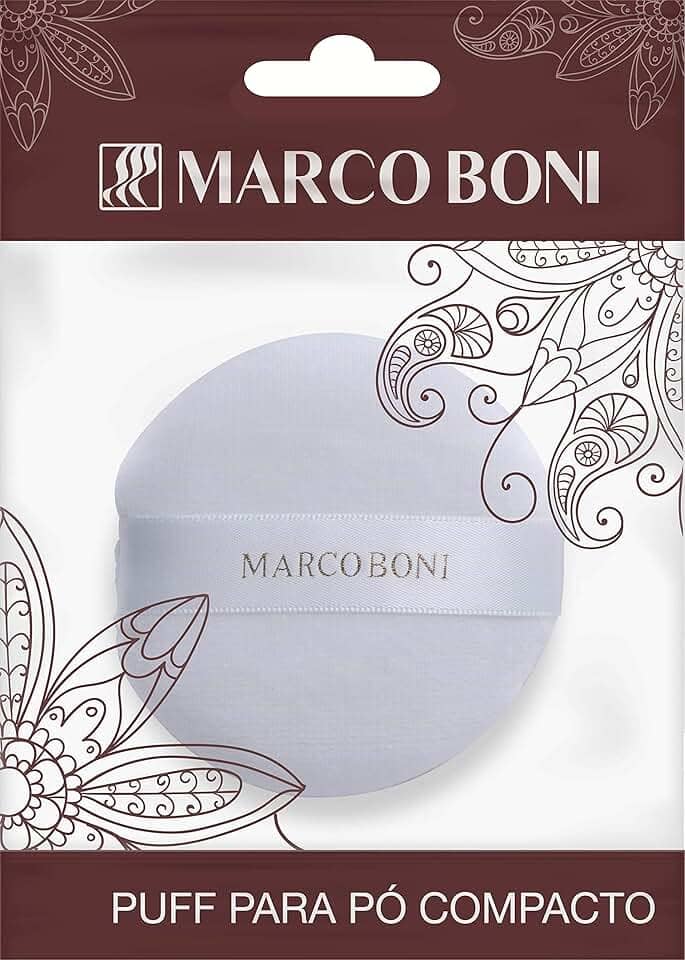 Marco Boni Puff Para Aplicação De Pó 8450 Branco 1 Unidade