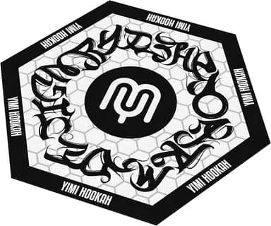 Yimi Hookah® Tapete de silicone resistente ao calor | Tapete de silicone de tamanho extra grande para vidro de narguilé | Acessório para tapete de carregamento sabor shisha de silicone premium..