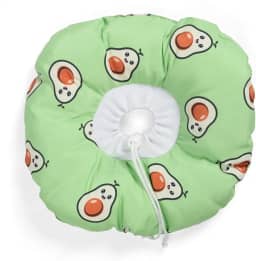 Colar Elizabetano Ajustável YOLOPET – Confortável e Flexível, Proteção Pós-Cirúrgica para Pets – Estampas Variadas e Tamanhos P, M e G (Abacate, P (27 cm))