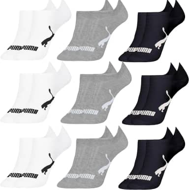 Kit 9 Pares Meia Sapatilha Invisível Masculino Adulto, 3 Branca - 3 Cinza - 3 Preta, 39-43