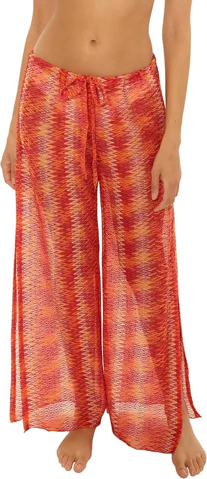 Calça Cancun Pants, Casual, Split Leg, Beach Cover Ups for Women BECCAFeminino