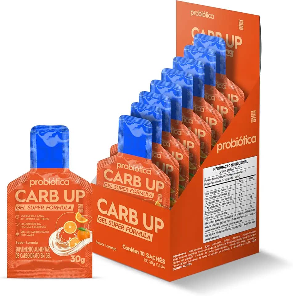 Probiótica Carb Up Energy Gel (300G) Caixa 10 Unidades - Sabor Laranja