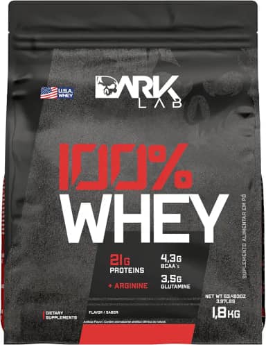 Whey 100% Concentrado Refil 1,8kg Morango Dark Lab