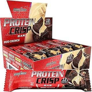 Integralmedica - Barra de Proteína Whey Protein Crisp Bar Duo Crunch - Snack Proteíco - Pré e Pós-Treino - Display com 12 Unidades
