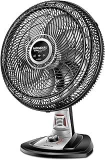 Ventilador 40cm Super Turbo 8 Pás Repelente Pastilha, Mondial, Preto/Prata, 140W, 220V - VTX-40-8P-RP