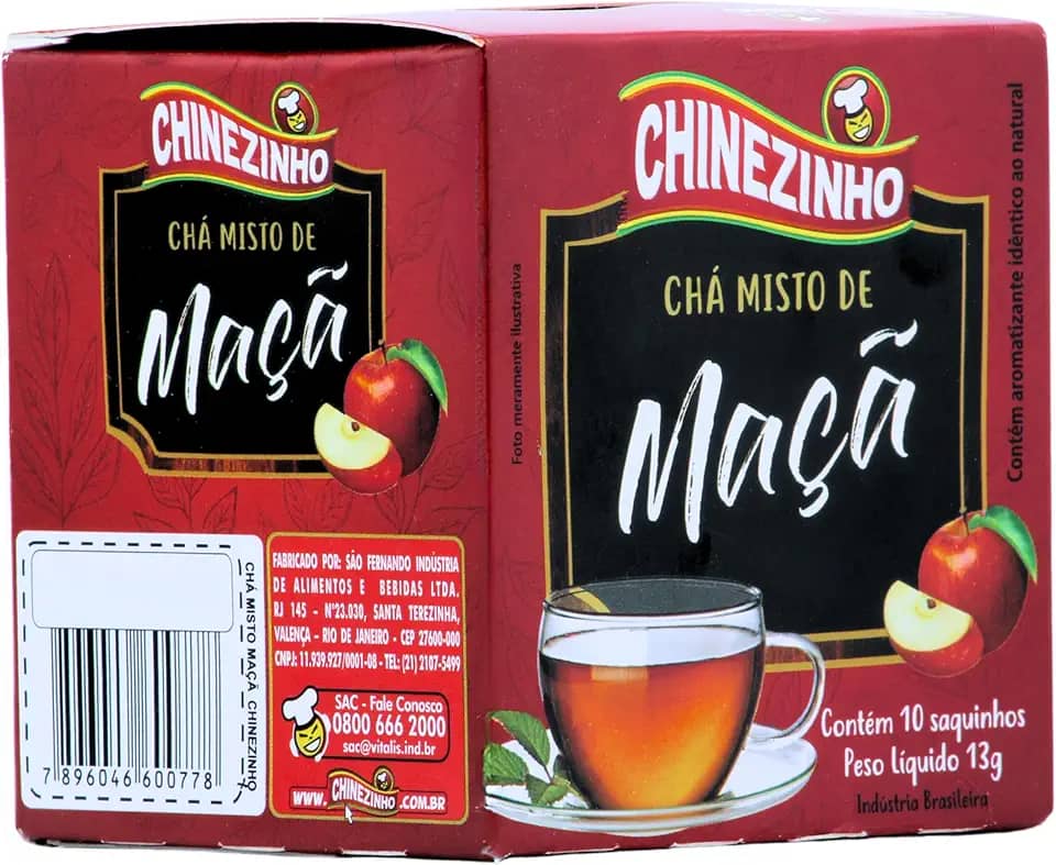 Chinezinho Chá De Maçã Para Infusão 13 Gramas Com 10 Saquinhos