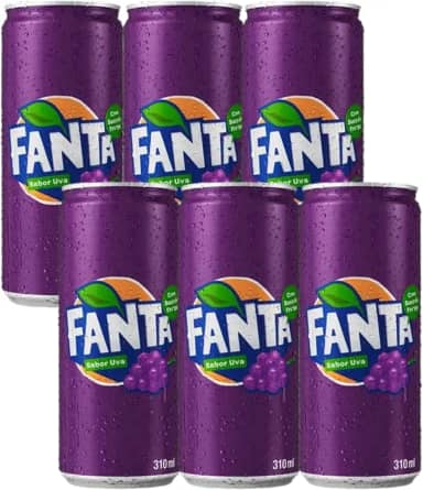 Refrigerante Fanta Uva Lata 310ml – Pack com 6 Unidades