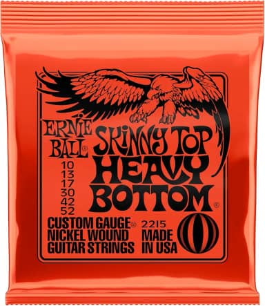 Cordas para guitarra Ernie Ball Skinny Top Heavy Bottom Slinky Nickel Wound, calibre 10-52