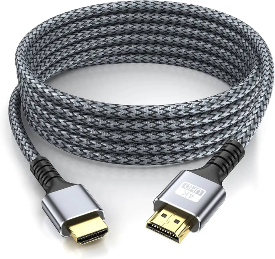 Cabo HDMI 4K HDMI de alta velocidade de 6 m para HDMI 4K a 60HZ 3D ARC conector banhado a ouro Ethernet áudio vídeo retorno HDMI para monitor de TV UHD, laptop, Xbox PS4/PS5 Roku TV, etc