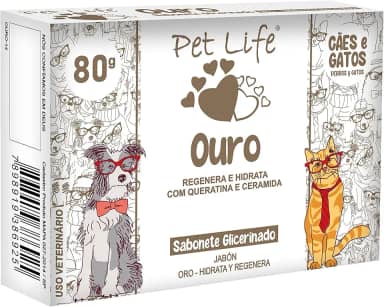 Sabonete Ouro Pet Life Cães e Gatos 80 g