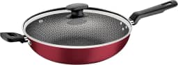 Wok Tramontina Loreto em Alumínio com Revestimento Interno e Externo em Antiaderente Starflon Max Vermelho 28 cm 3,3 L