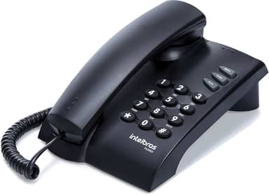Telefone pleno com chave com fio preto 4080057 Intelbras