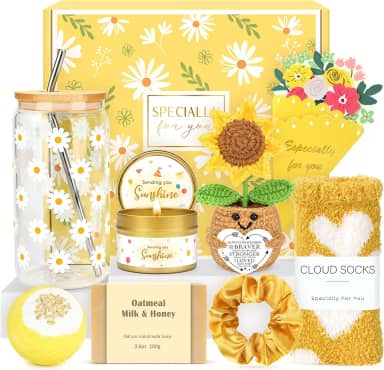 Cestas de presente para mulheres, presentes de aniversário exclusivos para mulheres, conjunto de presentes de animação de autocuidado, caixa de presente para mulher, adolescente, meninas, melhor amiga