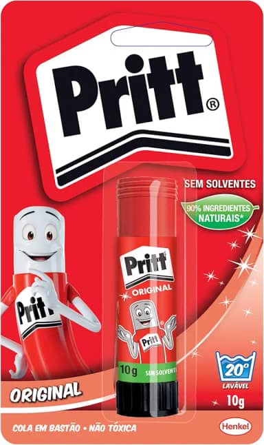 Cola em Bastão Pritt, ideal para escola ou escritório, Cola para artesanato excelente para trabalhos de colagens, Cola escolar segura para crianças, 1x10g